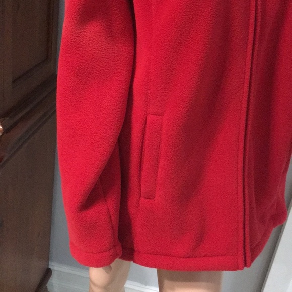 D&Co. Red fleece Jacket hoodie - Picture 4 of 8